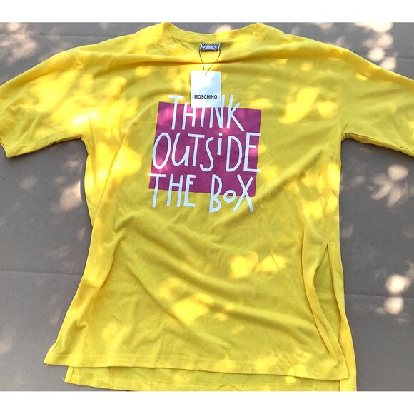 Moschino Milano Think Outside The Box T Shirt New With Tags